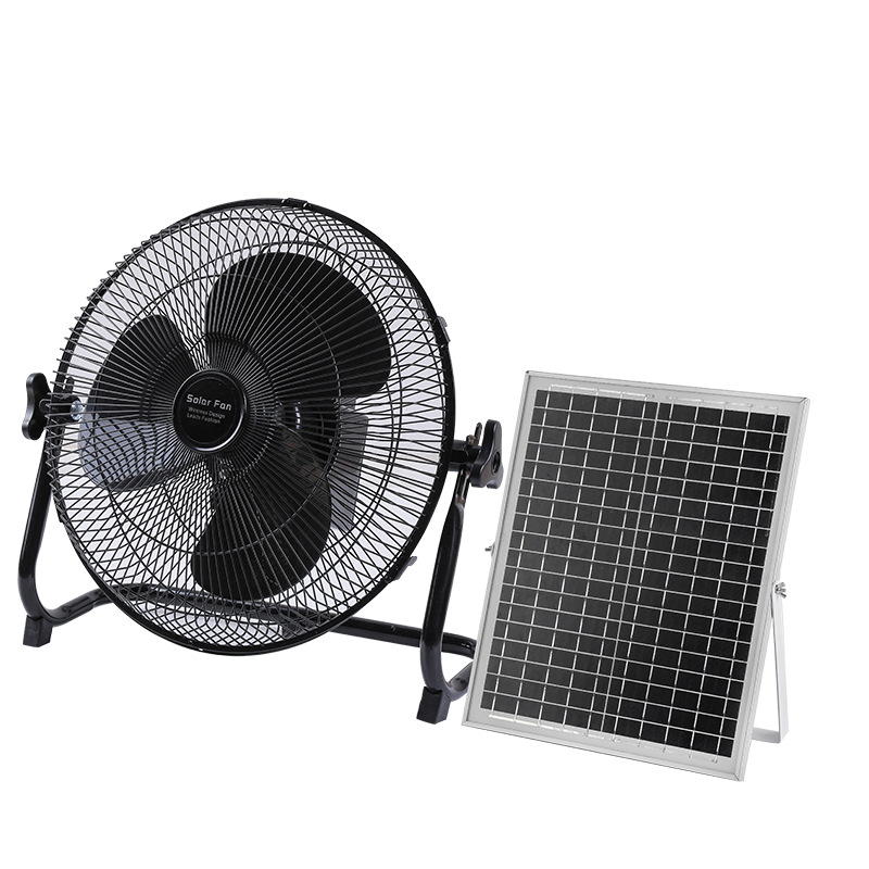 Solar Fan 5-Gear Adjustable Drop Floor Fan USB Charging Floor Fan Floor Fan Outdoor Camping Multi-Function Led Electric Fan