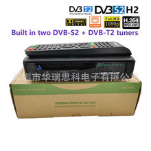 DVB-S2数字机顶盒DVB-T2印尼高清h.264带网口支持USB2.0