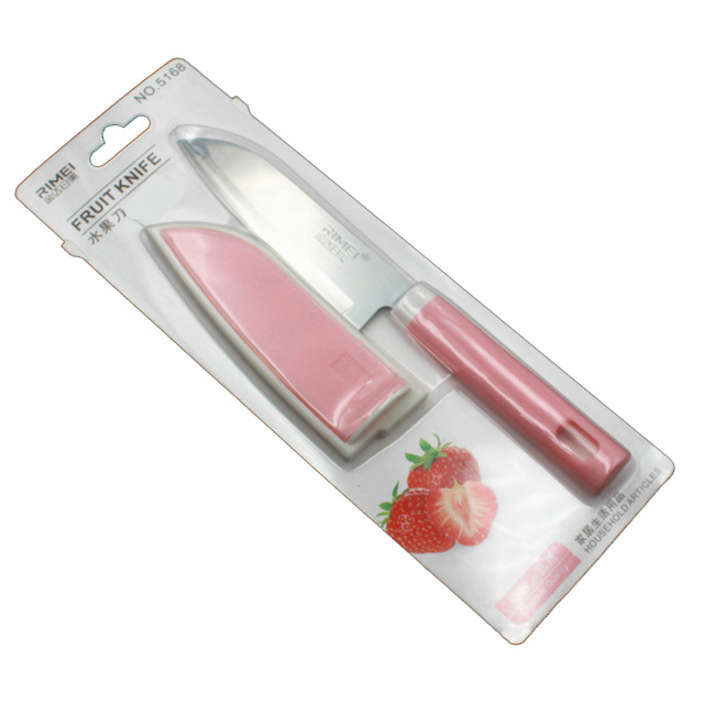 金达日美5168带套水果刀独立包装锋利厨房切瓜瓜果刀便携不锈钢