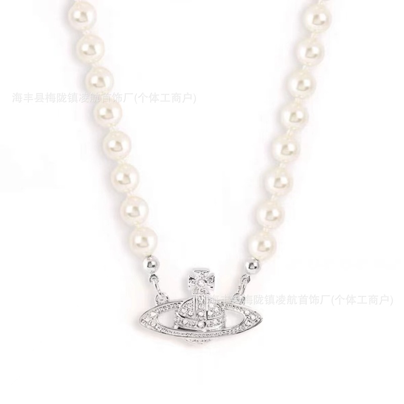 High Version Weiwei'an Xiempress Saturn Pearl Necklace Classic Women's European and American All-Matching Clavicle Chain One Piece Dropshipping