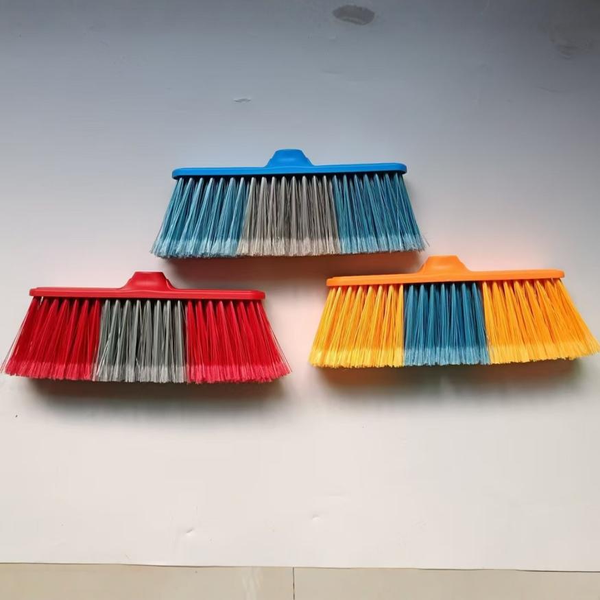 bristle single broom bristle household outdoor sweeping broom five rows plastic broom sweep