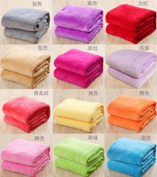 Foreign Trade Double-Sided Flannel Coral Solid Color Small Blanket Custom Printing Student Dormitory Office Nap Autumn and Winter Cover