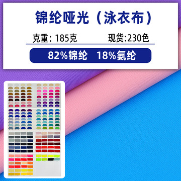 锦纶哑光泳布面料锦纶消光泳衣布料锦氨莱卡四面弹针织冰丝尼龙布