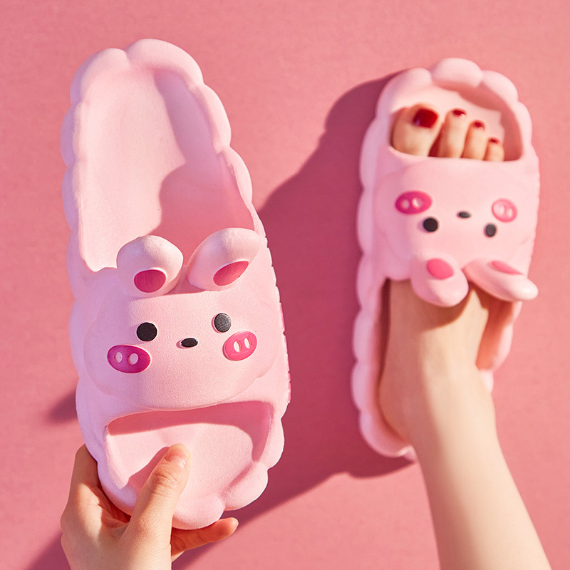 new cartoon big ears rabbit slippers girl‘s heart summer outdoor wear high-looking cute non-slip soft cute home slippers