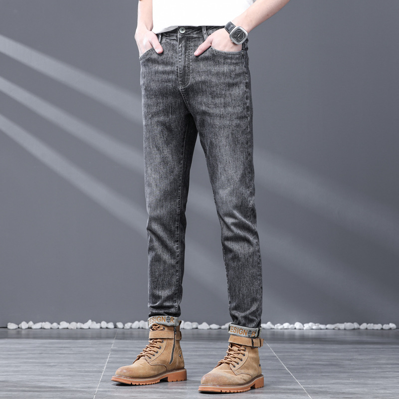 Men's Jeans 2023 Spring New Korean Style Fashion Brand Fashion Casual Handsome Men's Trousers Men's Hair Generation