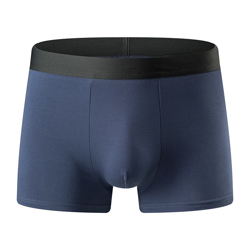 Men's Color Cotton Underwear Pure Color Combed Cotton Boxers Sports Breathable Sweat Absorbing Four Seasons Elastic Underpants