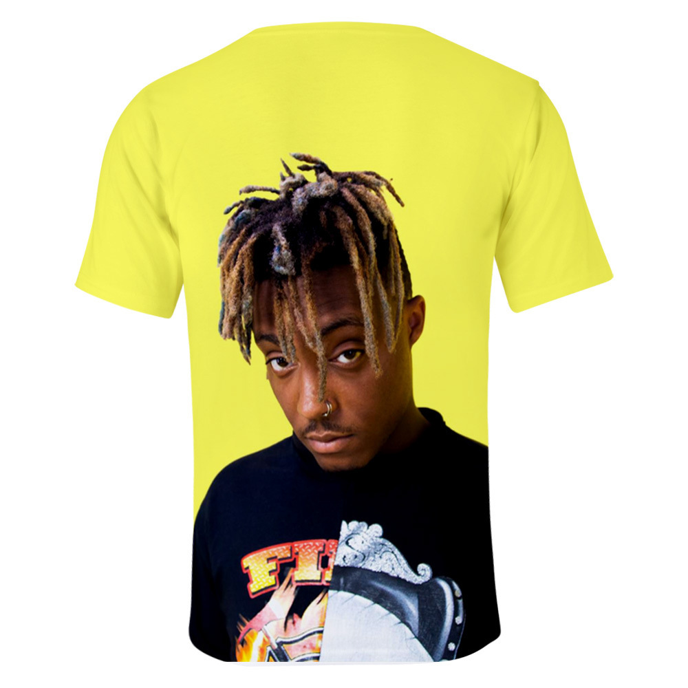 成人童装夏季新款 美国饶舌歌手juice wrld 休闲3d彩印短袖t恤