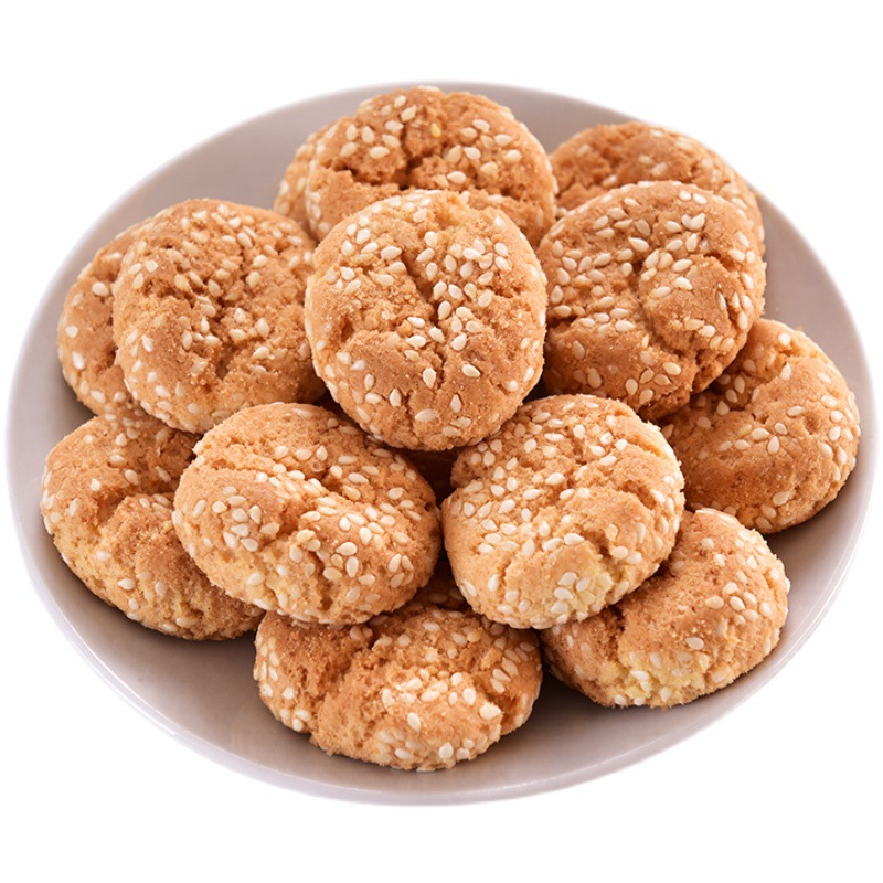 散装老式麻饼安徽特产芝麻金钱饼小麻饼传统糕点休闲零食芝麻饼干