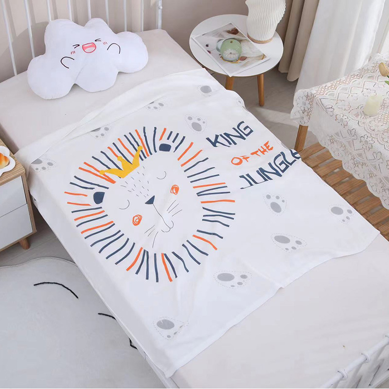 Wholesale Kindergarten Children Cartoon Animal Bath Towel Baby and Infant Soft Children's Quilts Newborn Cotton Cloth Gro-Bag Cover Blanket