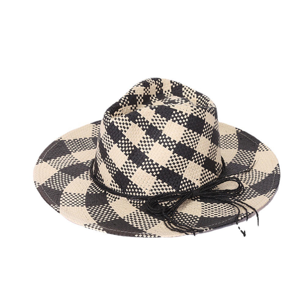 Factory Wholesale Sales High Quality Woven Straw Top Hat Handmade Papyrus Top Hat Fashion Trend Top Hat