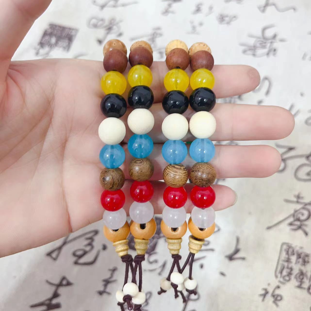 灵隐新款 十八籽菩提子手串男女佛珠款 鸡鸣十八多宝星月菩提手串