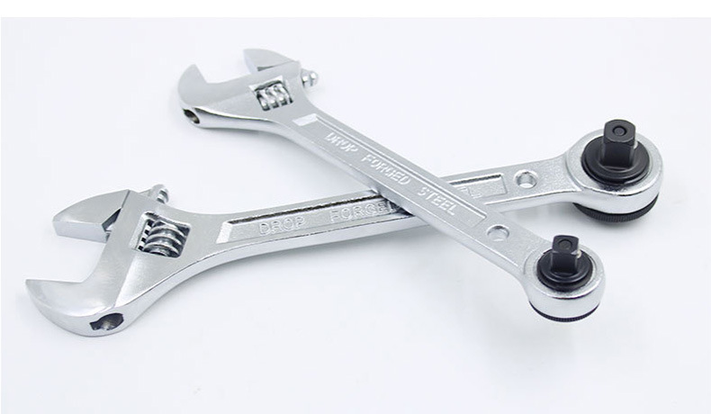 供应跨境专卖电商万能套筒8寸活动扳手双头快脱棘轮扳手套装礼盒