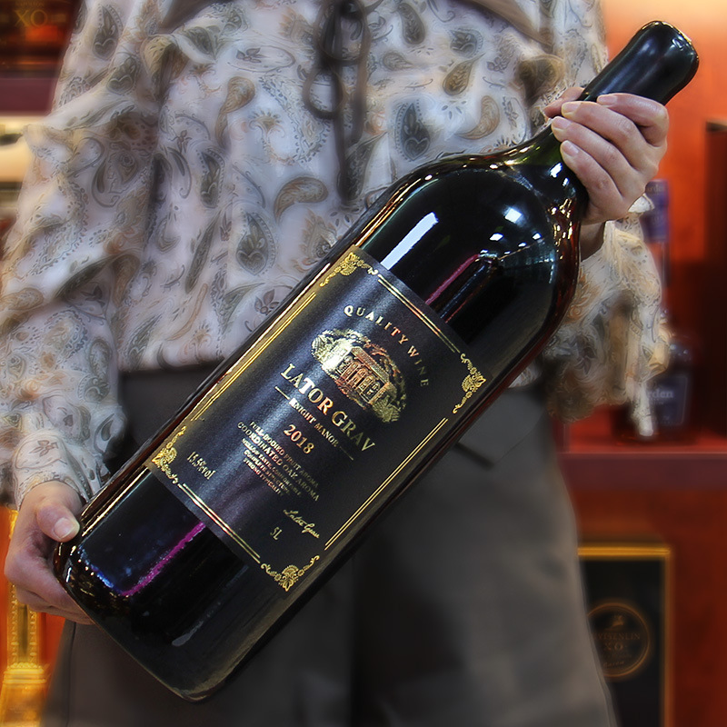 法国进口红酒赤霞珠5l大瓶10斤装蜡封帽拉图歌拉芙干红葡萄酒批发