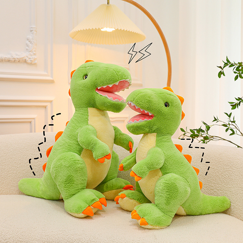 跨境可爱恐龙毛绒玩具小公仔霸王龙玩偶睡觉抱枕儿童大布娃娃男孩