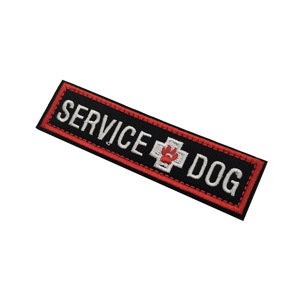 service dog 服务犬英文精美刺绣臂章魔术贴士气章狗狗战术背心贴