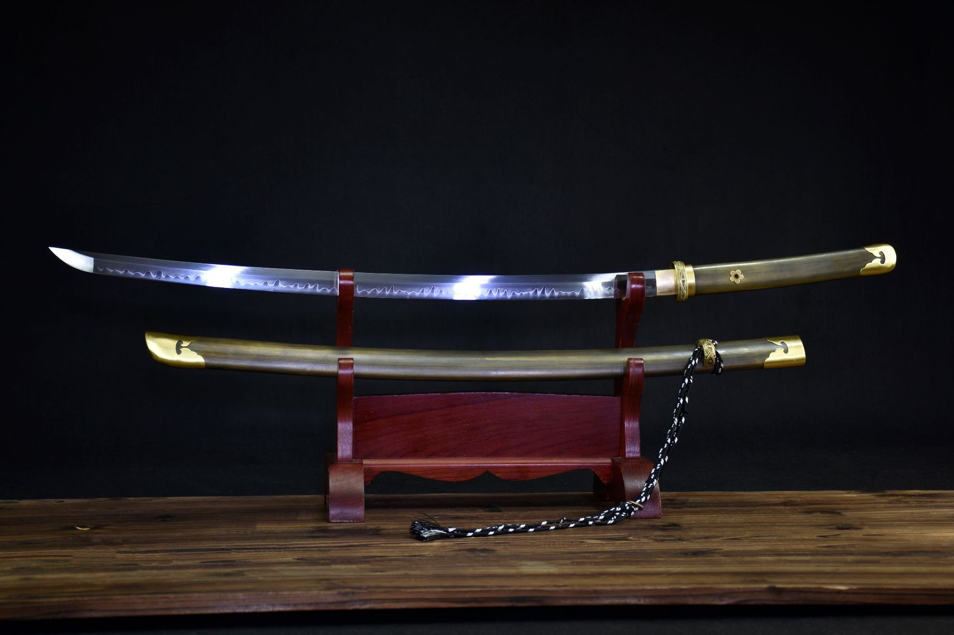 刀剑t10烧刃简约日式宝剑手工锻打长刀工艺冷兵器未开刃