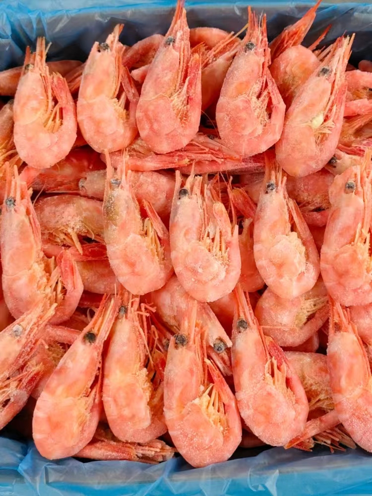 新货北极甜虾腹籽北极熊北极虾大号熟即食海虾非头籽冰虾野生带籽