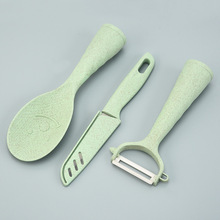 现货厨房小工具5件套削水果刀套装 带收纳座瓜刨辅食剪水果刀套装