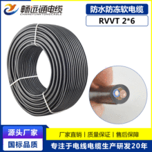 防冻软电缆厂家 RVVT2*6纯铜潜水泵用防水线 国标耐油耐酸碱电线