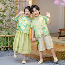 六一儿童汉服男童中国风唐装女童合唱小学生班服夏季幼儿园演出服