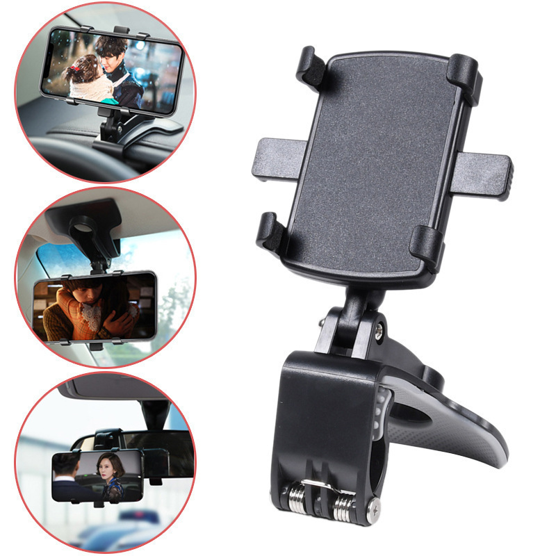 cross-border dashboard snap-on car phone holder rotatable navigation free clip phone holder best-seller on douyin
