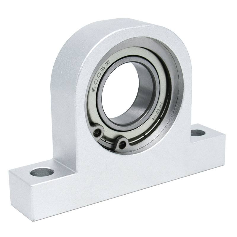 wbz7内径6-30法兰单轴承带扣环卡簧立式p形轴承座固定座支撑座铝