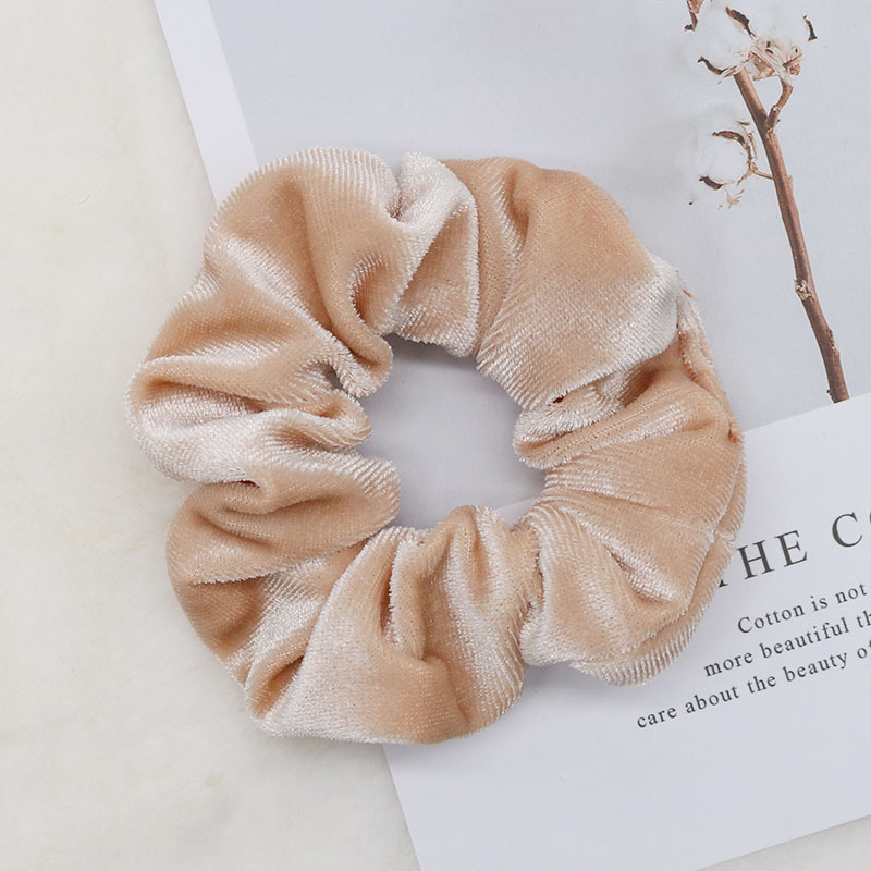 Korean Ins Autumn and Winter French Style Velvet Cloth Large Intestine Hair Ring Multi-Color Optional Soft Girly Simplicity Hairware