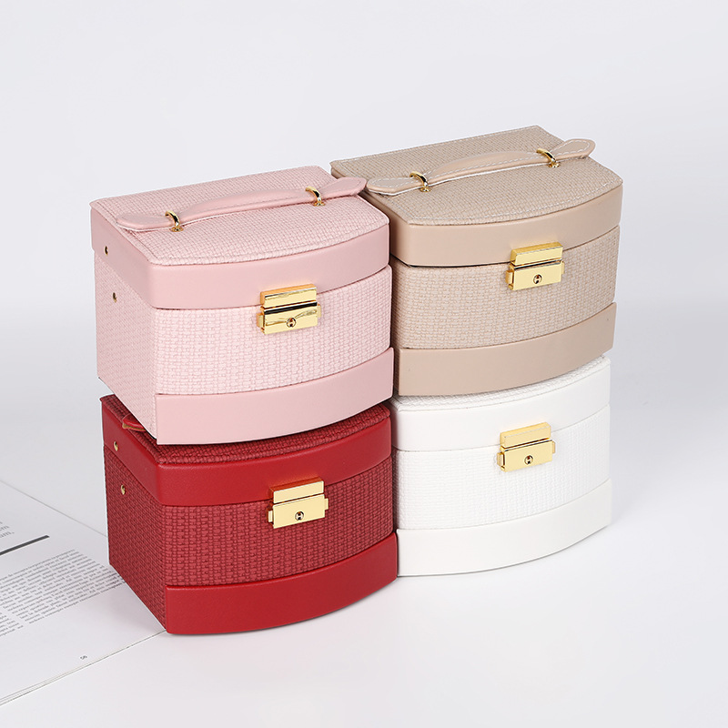 Multi-Layer Jewelry Storage Box PU Leather Jewelry Box Large Capacity Earrings Earrings Jewelry Box Wholesale