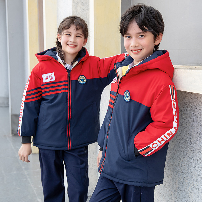 2021冬季新款保暖棉衣中小学生校服男童女童儿童幼儿园园服