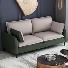 新款北欧简约现代轻奢皮沙发客厅小户型科技布单双人布艺沙发组合