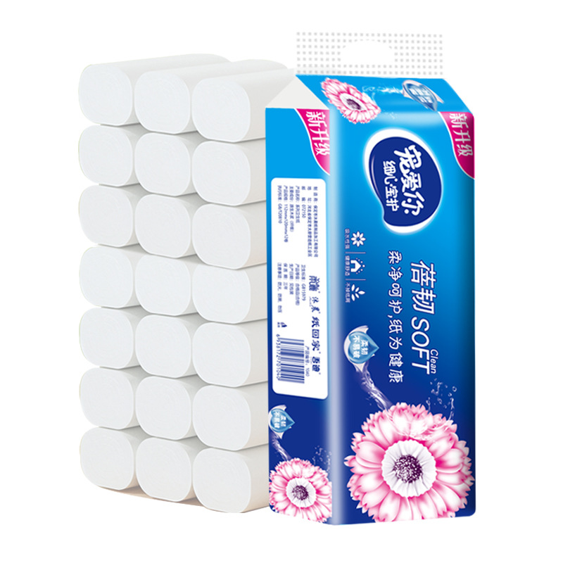 12 Rolls Household Log Roll Paper Toilet Paper Family Pack Toilet Toilet Paper Tissue Wholesale Toilet Paper Web One Piece Dropshipping