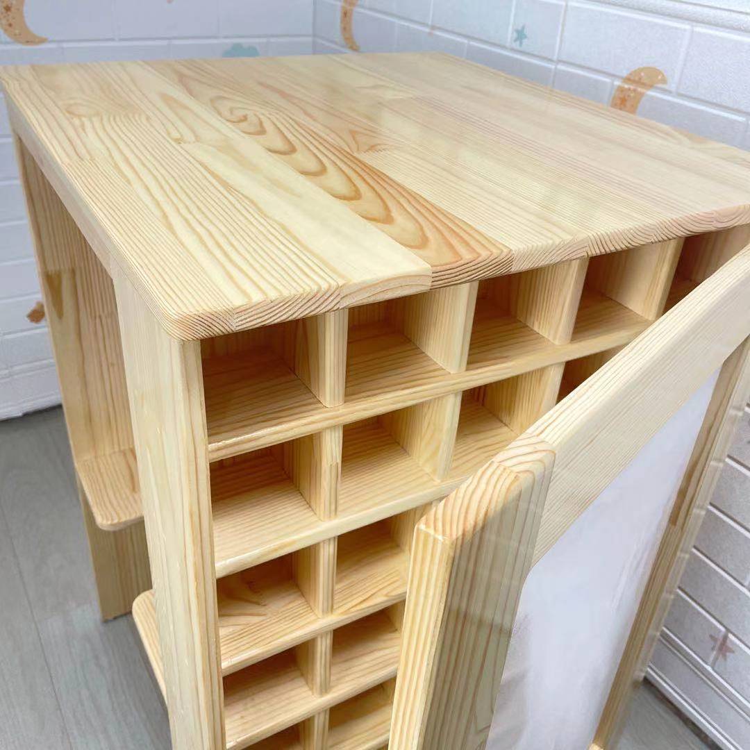 幼儿园集体口杯架木质保温桶架儿童毛巾口杯一体柜水杯柜茶桶架