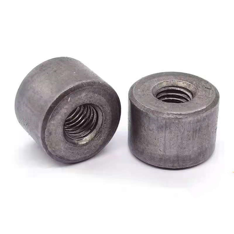 现货套管圆螺母 焊接圆柱螺帽 铁本色元型螺母m4m5m6m8m10m12m16