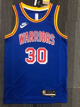 75周年勇士队 复古球衣30号库里11号汤普森 00号库明加nba球衣