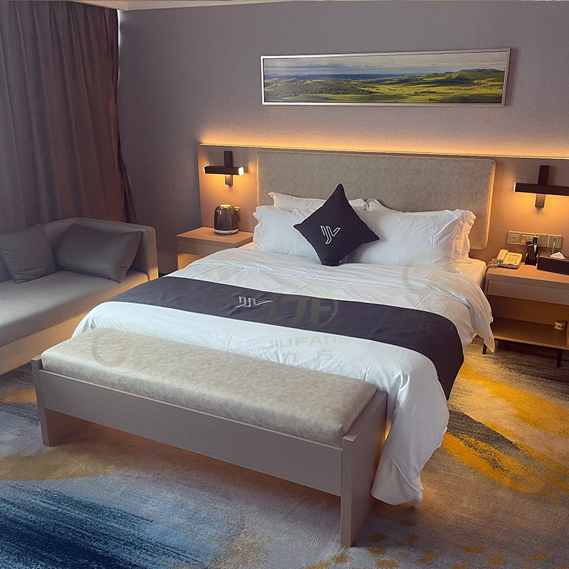 酒店宾馆家具标间全套快捷连锁民宿标间床架公寓客房单间双床