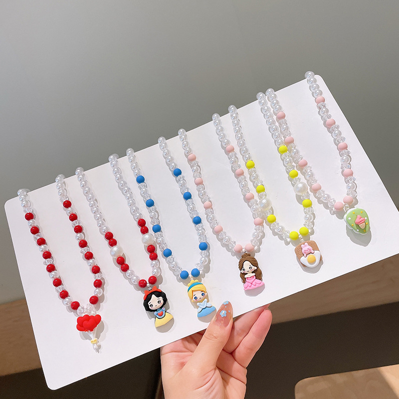 Children's New Small Gift Box Necklace Kindergarten Small Gift 3-7 Years Old Little Girl Baby Beaded Cartoon Bracelet