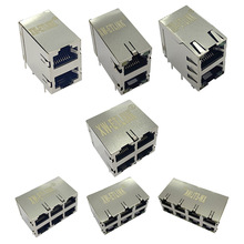 8P8CRJ45连接器网口 插座 网络端口变压器/滤波器rj45母座