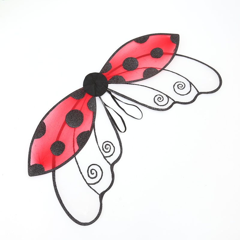 Zilin Cross-Border Holiday Party Makeup Clothing Props Children Adult Cos Clothing Dress up New Ladybug Wings