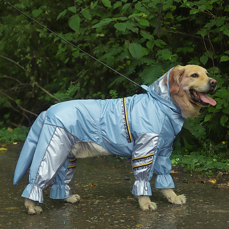 狗狗雨衣金毛拉布拉多边牧中型大型犬四脚大狗的衣服防水全包雨披