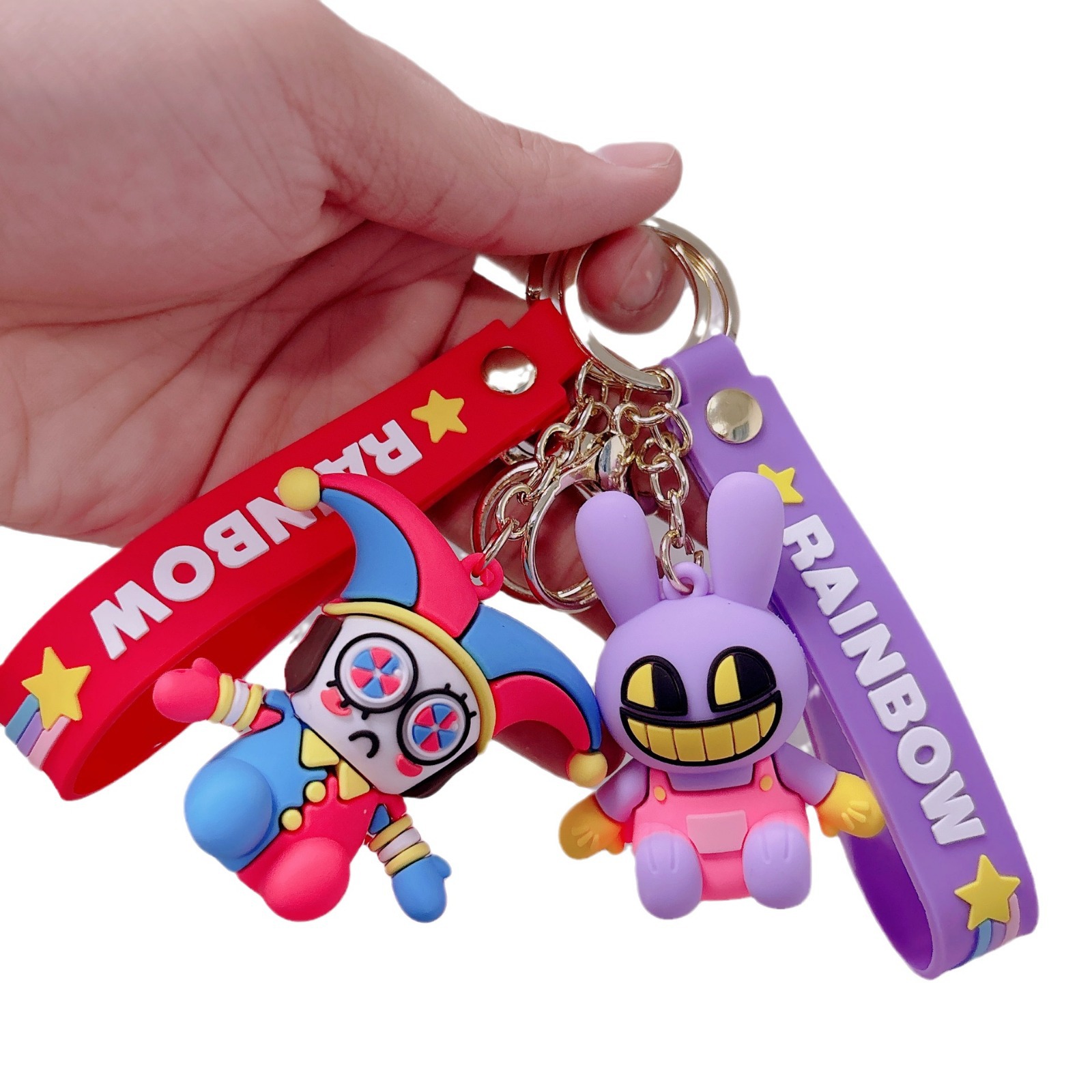 The Amazing Digital Circus Keychain Creative Clown Circus Key Chain Digital Circus Doll Pendant