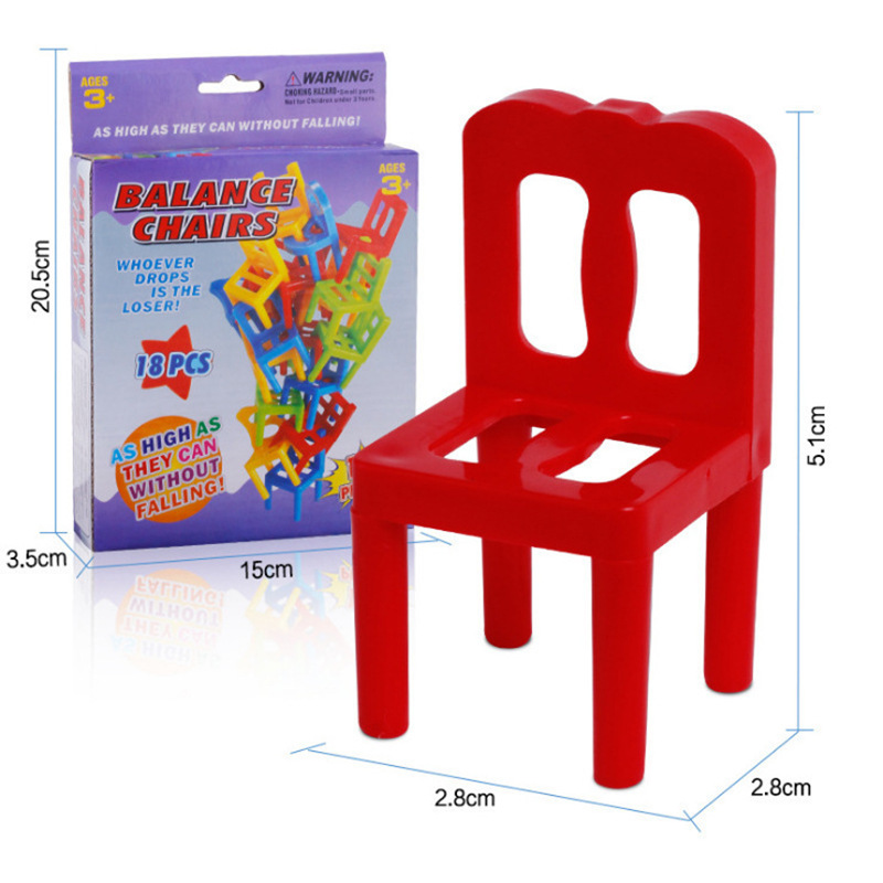 Children's Puzzle Folding Stool Folding Chair Jenga Parent-Child Party Interactive Game 18-120pcs