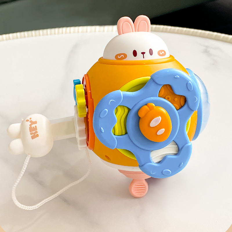 婴幼儿益智兔子忙碌球手抓球宝宝蒙氏抓握感统训练早教玩具转转乐