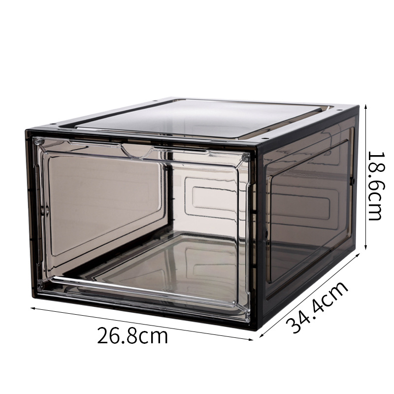 Assembled Sneakers Storage Box Transparent Basketball Shoes Shoe Box Collection Display Shoe Cabinet Sneakers Flip Men and Women Shoe Box 8349