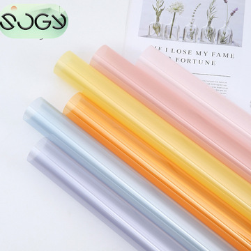 尚吉 鲜花包装纸批发 透明彩色琉璃玻璃纸 加厚防水包花纸批-阿里巴巴