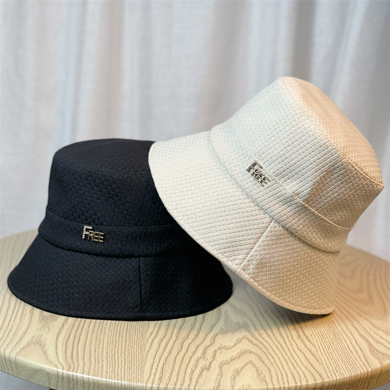 2023 New Autumn Bucket Hat Women's Korean-Style Fashion Sun-Proof Bucket Hat Plain All-Match Face-Looking Small Bucket Cap Fashion