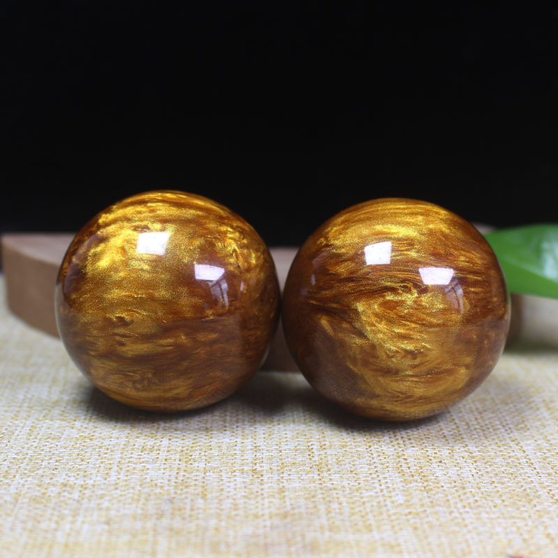 新品金丝海柳手球5cm 黑珊瑚海柳健康球手把件摆件饰品把玩