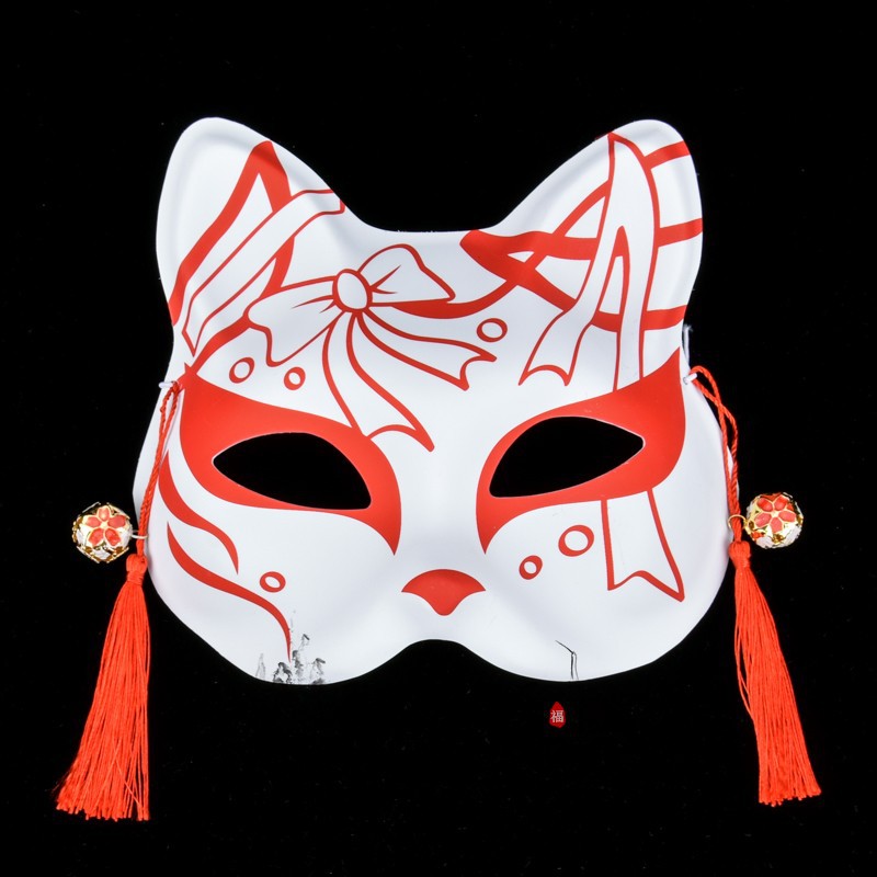 万圣节半脸狐狸面具儿童动暗部cos装扮表演道具地摊夜市