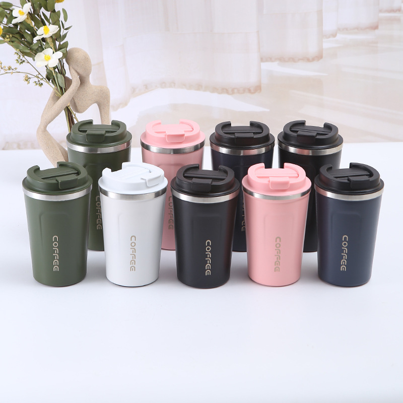 Simple 304 Stainless Steel Second Generation Coffee Thermos Cup Large Capacity Outdoor Portable Men and Women Office Tumbler Spot