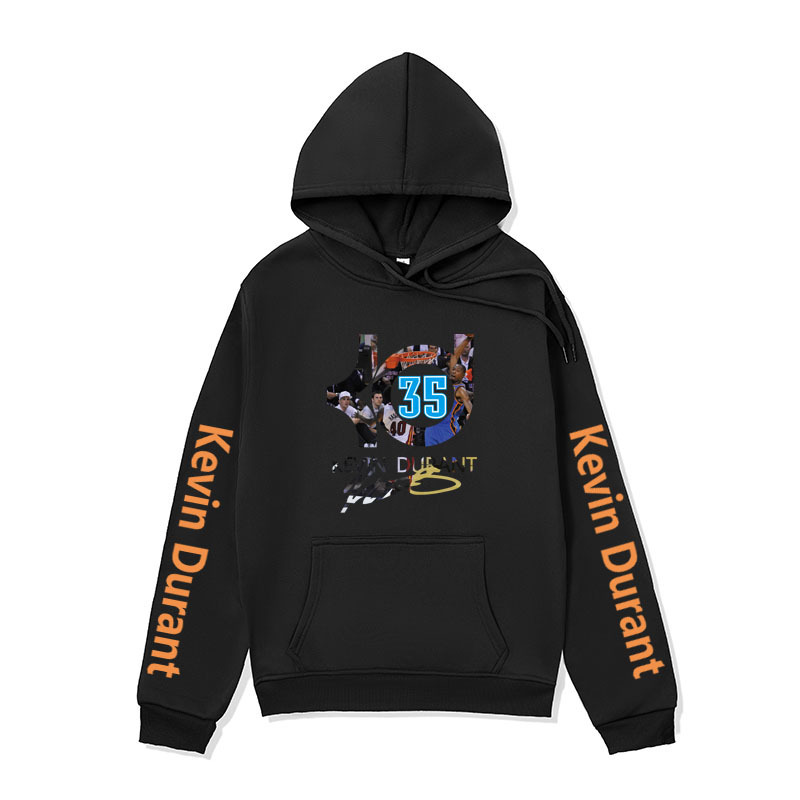 2021跨境男装 nba凯文 杜兰特35号球衣 宽松运动卫衣 潮牌hoodies