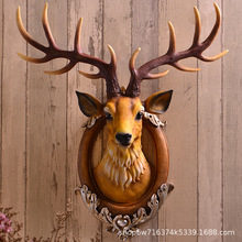 仿真创意动物鹿头装饰挂钩 北欧工艺树脂玄关门后挂衣钩壁饰壁挂
